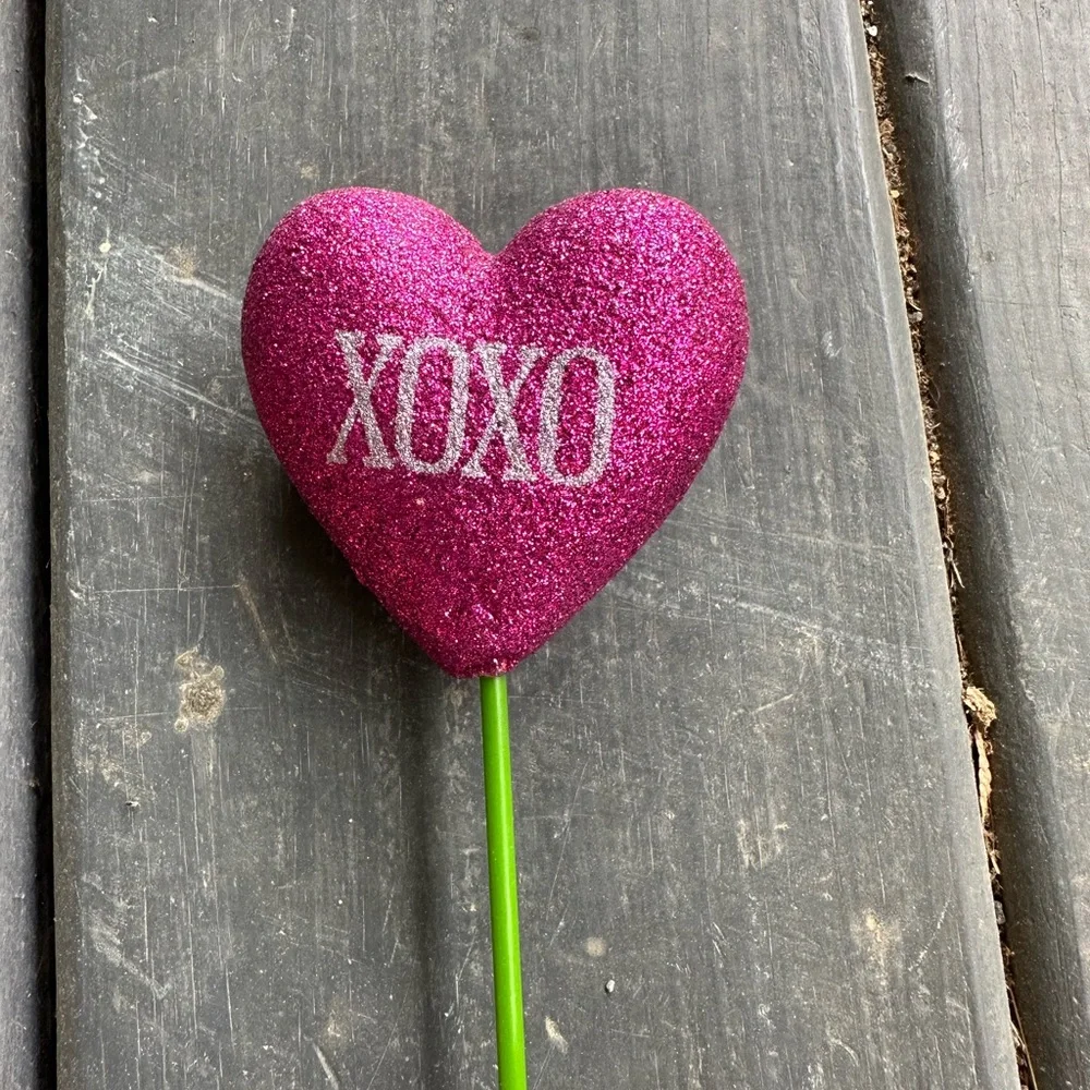 Xoxo pink glitter floral arrangement decor! NEW!